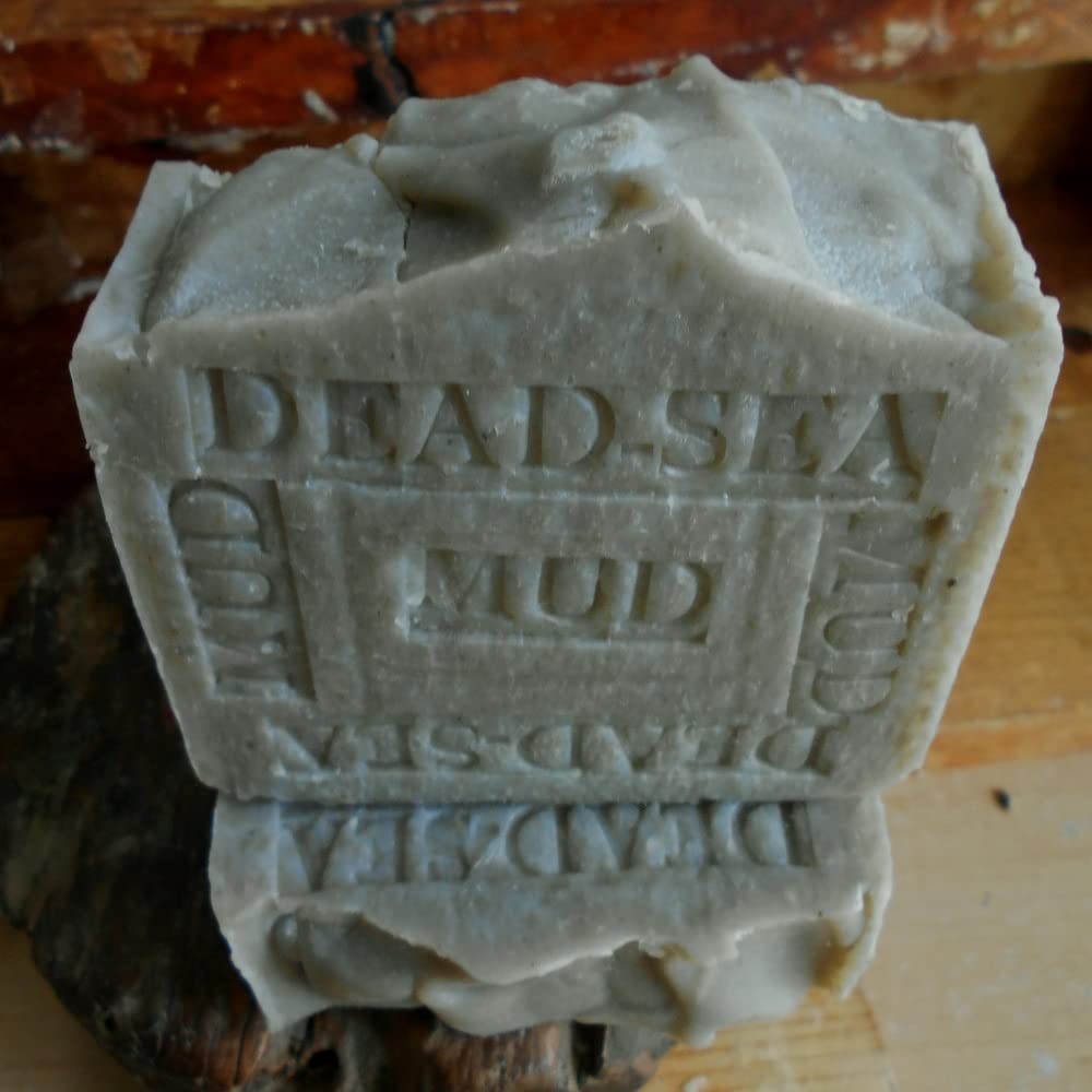 Dead Sea Mud Soap Israel with Shea Butter Artisan 7 Oz. Face and Body Bar Licorice Scented All Natural Handmade for Oily Acne-Prone Skin Clean and Hydrated