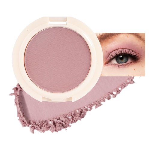 HHLTOH Eyeshadow Single Matte, High-Pigment Monochrome Eye Shadow Pressed Powder, Everyday Velvety Silky Eye Makeup Looks, Professional Long-Lasting Waterproof Eyeshadow Palette, Pink Purple 03