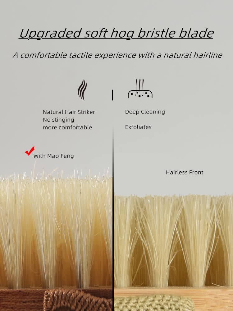 Walnut Wood Wet & Dry Body Brush Ultimate Body Brush for Wet and Dry Use - Shower and Bath Body Exfoliator for Removing Dead Skin Cells and Cellulite, Firming and Stimulating Blood Circulation