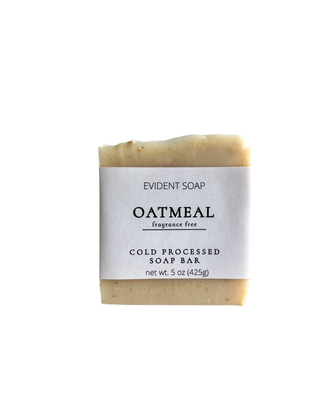 Oatmeal Soap Bar – Fragrance Free Cold Process Soap – Gentle Cleanse, made with Shea Butter & Olive Oil – Handmade Small-Batch Face & Body Bar, made with collodial oatmeal