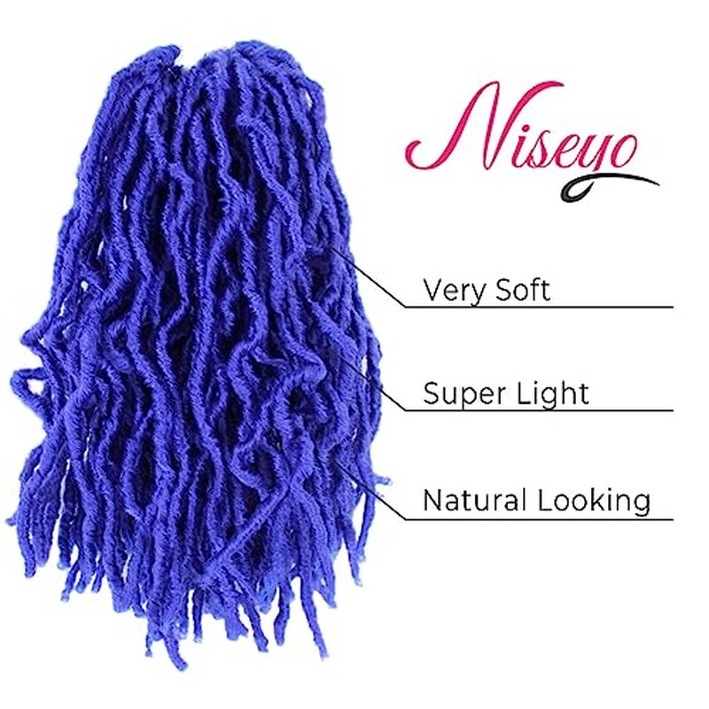 Niseyo Grey Faux Locs Crochet Hair 12 Inch Soft locs, 6 Packs Short Crochet Locs Pre Looped Crotchet Straight Synthetic Hair Extensions (Gray)