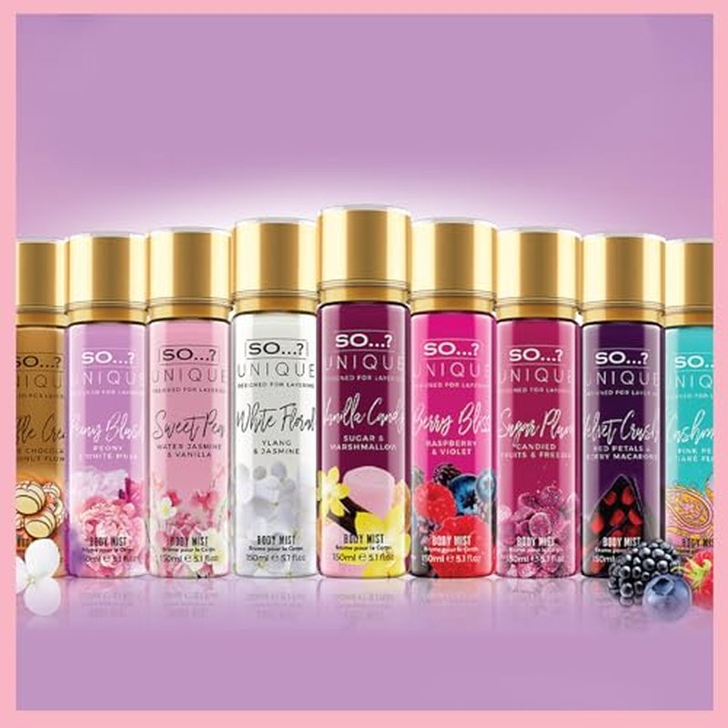 So...?…?… Unique Rose Berry Body Mist - Floral, Fruity Body Spray for Women - Perfume for Women with Rose, Vanilla, Musk Notes - Gifts for Women - 5.1 oz (Pack of 3)