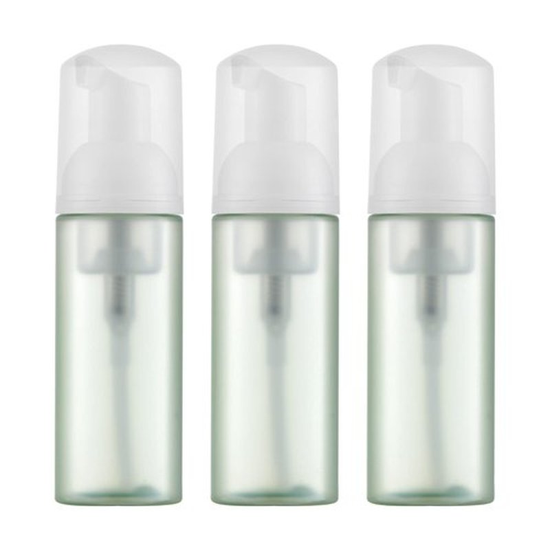 Owlyee 2oz Foam Bottle (3PCS) Empty Foaming Pump Dispenser for Hand Soap, Lash Cleanser, Shampoo to Travel (60ml, White&Green)