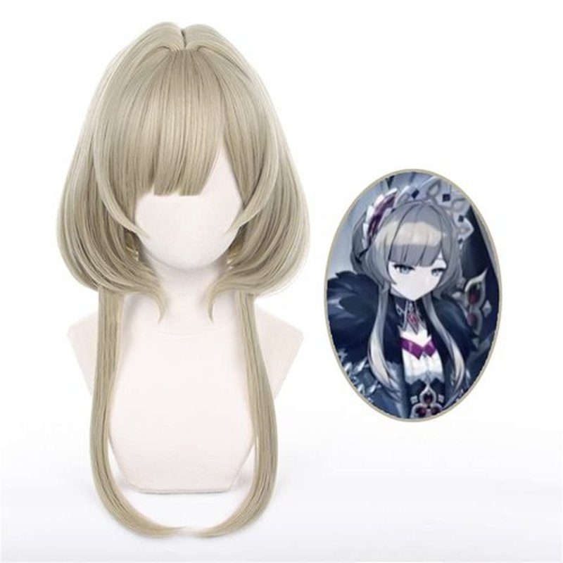 Mystylecos Sandrone Grey Wig with Bangs Genshin Impact Cosplay Layered Wig