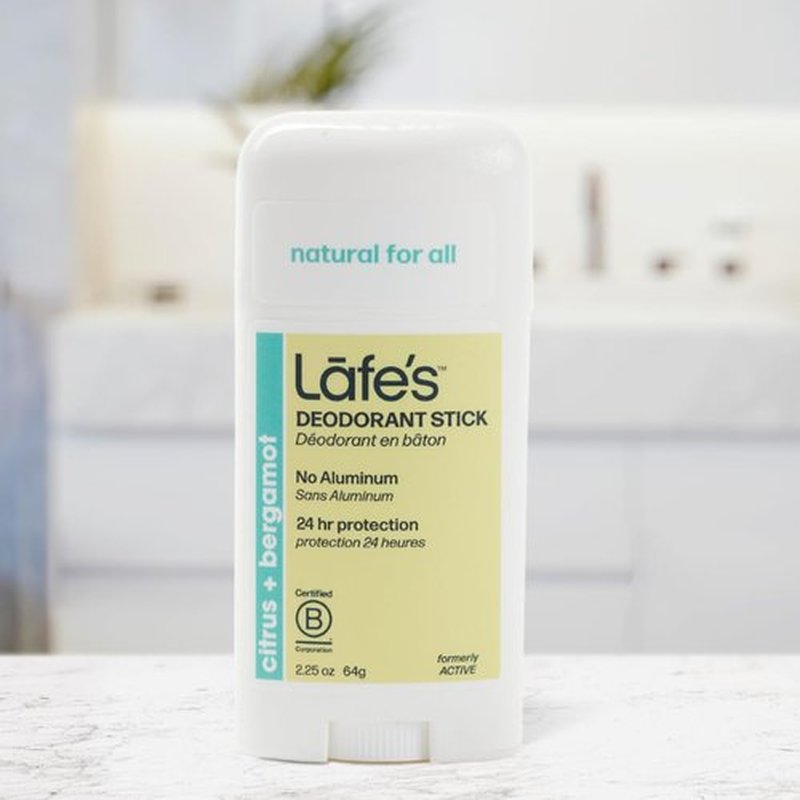 Lafe's Natural Deodorant | 2.25oz Aluminum Free Natural Deodorant Stick for Women & Men | Paraben Free & Baking Soda Free with 24-Hour Protection (Citrus & Bergamot, 2.25 Ounce)