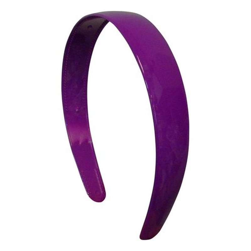 1 Inch Plastic Headbands (set of 12) - Purple