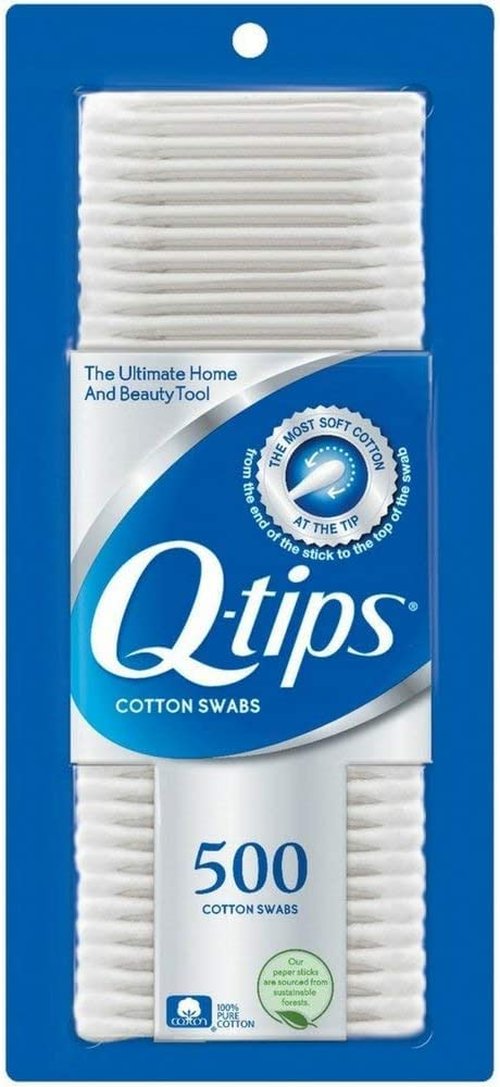 Q-tips Cotton Swabs, 500 Count (Pack of 3)