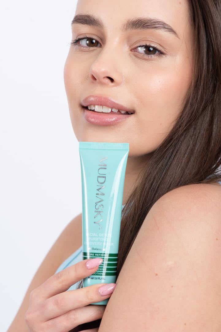 MUDMASKY Facial Detox Purifying Recovery Mud Mask. The original Japanese Matcha Clay Mask since 2015. Reduces Acne, Blackheads, and Pores. Clean, Vegan, Gluten Free. As seen in IPSY - 2.0 fl oz.