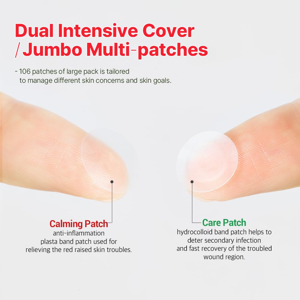 Ariul True AC Clear Spot Patch Duo – Early Care & Post-Blemish Hydrocolloid Patches with Salicylic Acid, Niacinamide, Tea Tree & Cica, Ultra-Thin, Korean Skincare (106 Count)