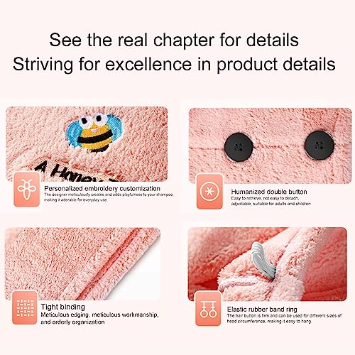 Thick Hair Drying Towels - Rapid Dry Microfiber Wrap for Long Curly Hair | Absorbent Turban for Women & Girls | Great for Bath & Shower