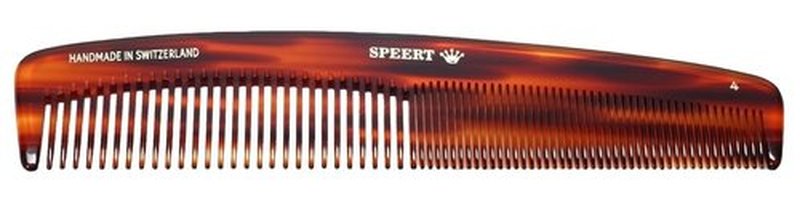 Speert #4 Handmade Wide Narrow Tooth Comb Tortoise Havana Acetate Thick Coarse Curly Thin Fine Straight Hair Detangling Parting Grooming Teasing Styling Hairdresser Barber Hairdressing Wet Dry Pocket