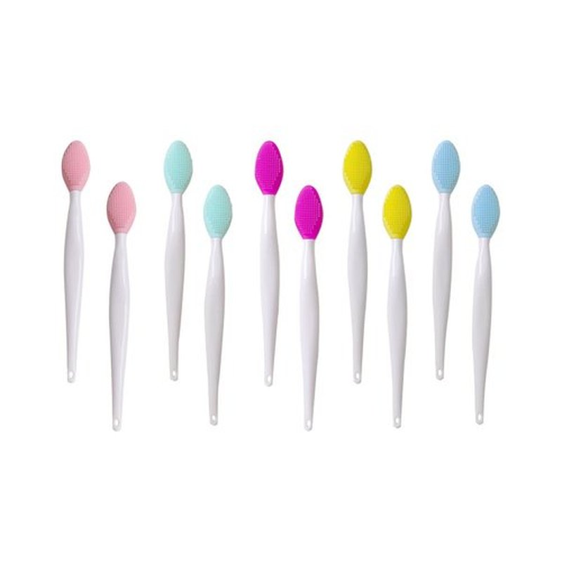 10 PCS Silicone Exfoliating Lip Brush, Lip Exfoliating Brush, Lip Exfoliator Brush, Lip Scrub Brush,Double-Sided Silicone Exfoliating Lip,Lip Scrubber Tool for Smoother and Fuller Lip Appearance