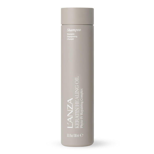 L'ANZA Keratin Healing Oil Shampoo Hydrating Cleanse, Boosts Softness, Adds Lustrous Shine, Anti-Frizz, Color Safe, Strengthening Anti-Humidity Strengthening Care, Sulfate Free (10.1 Floz)