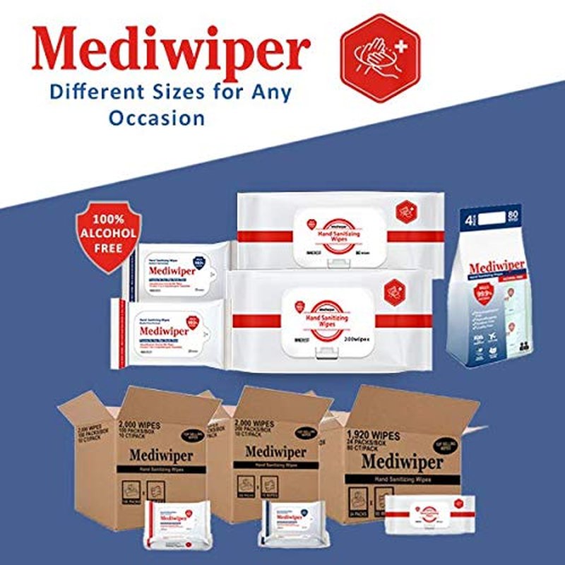Refreshing Wet Wipes Travel Size Alcohol-Free Wipe Sanitizes/Cleans/Deodorizes Bulk Wipes (80 Wipes (80ct, 1pk))