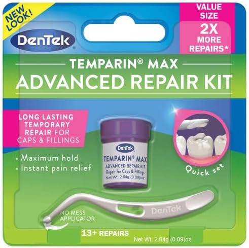 DenTek Temparin Max Dental Repair Kit - 6 Pack of Caps & Fillings, 2.64g Each