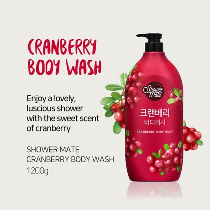 SHOWERMATE Natural Body Wash 42.3 fl oz, 1.2 kg (Cranberry)