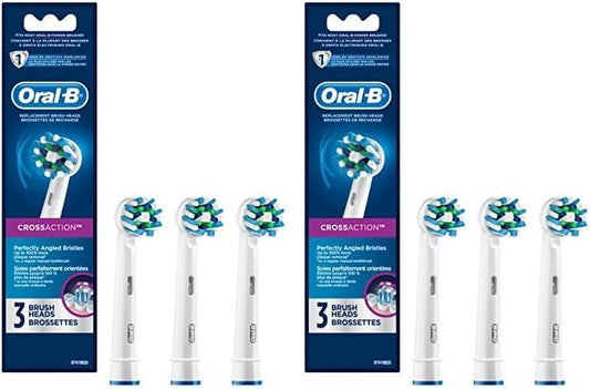 ORAL B Pro Cross Action Electric Toothbrush Replacement Brush Heads Refill, 6 Count