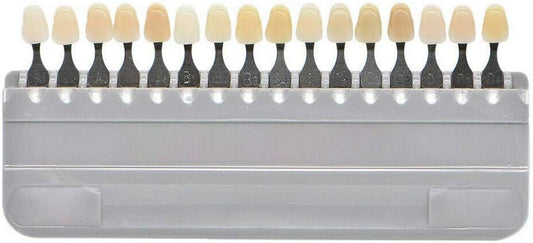 3D Teeth Whitening Shade Guide - 16 Color Tooth Bleaching Chart | Dental Material for Oral Care