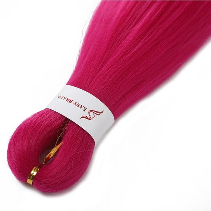 Xiaofeng 3 Packs/Lot Pre Stretched Braiding Hair Extensions for Women Crochet Braids Hair Light Pink 26 Inch Hot Water Setting Synthetic Fiber Braiding Hair Extensions for Girls100g/Pack (227C)