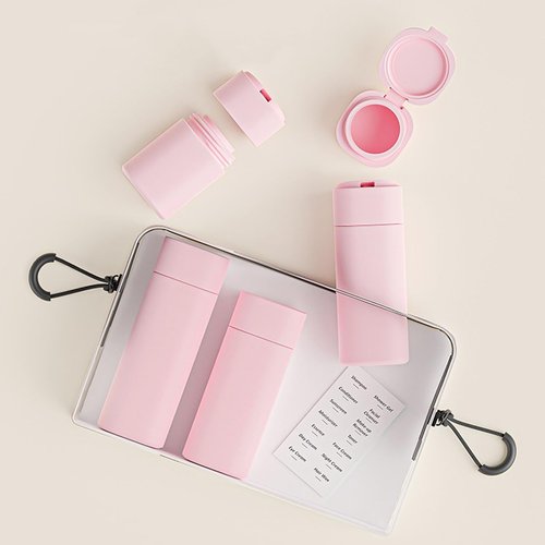 cirea Travel Bottles Set - TSA Approved Leak Proof Squeezable Containers for Toiletries, Conditioner, Shampoo, Lotion & Body Wash Accessories (white)
