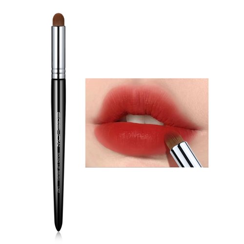 Lip Brush, EIGSHOW Lip Smudge Brush Round head for Gloss Lipstick, Multi-purpose Makeup Blending Applicator, Reusable - Black