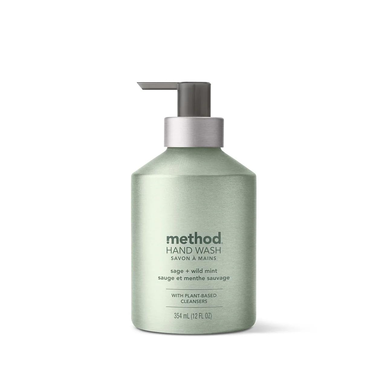 Method Premium Gel Hand Soap - Sage & Wild Mint, 12 oz Reusable Aluminum Bottle