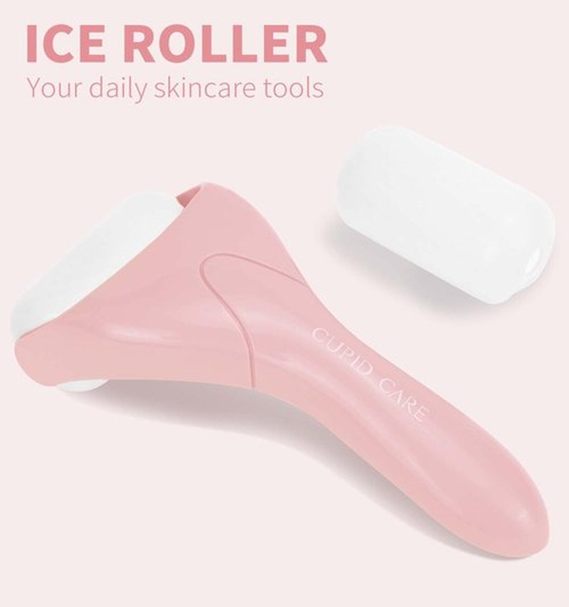 Ice Roller for Face & Eye, [2-Rollers] Ice Face Roller Puffiness Relief, Reduce Wrinkles, Face Massager Roller Self Skin Care, Gifts for Women & Men | Pink