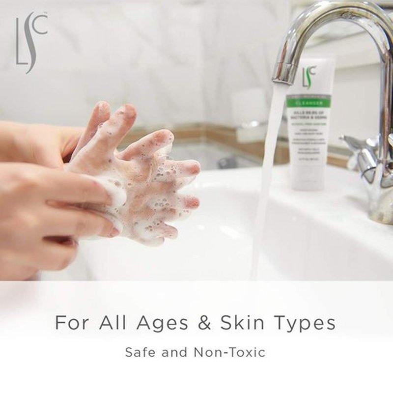 LABORATORY SKIN CARE | Hand and Body Wash Cleanser For Adults and Children with Sensitive Skin, Unscented, Sanitizing Foaming Gel, 0.5 oz (6 Pack)