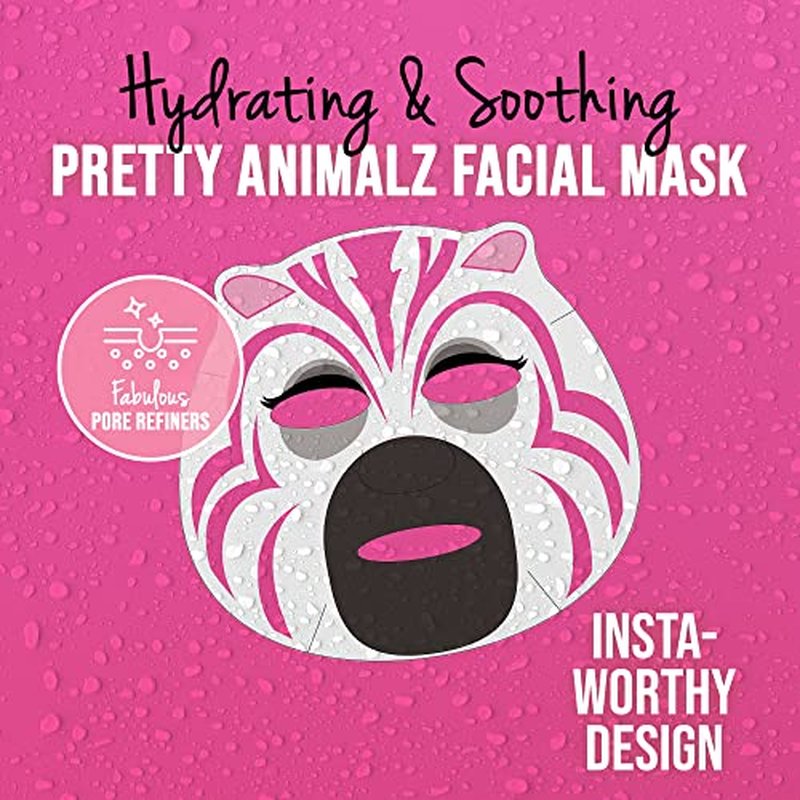 masque BAR Pretty Animalz Facial Sheet Mask, Fun and Unique Sheet Masks with Animal Character Prints, Hydrating and Soothing Korean Facial Mask, Nourishing & Exfoliating Skin Care, Pack of 6