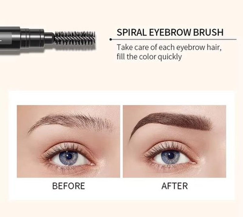 long lasting and waterproof Triangle eyebrow Pencil With Brush (coffee)