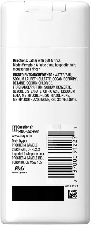 Olay Fresh Radiance Body Wash for Women - Plant-Based Cleansers, Strawberry & Mint, 3.0 fl oz (Pack of 24)