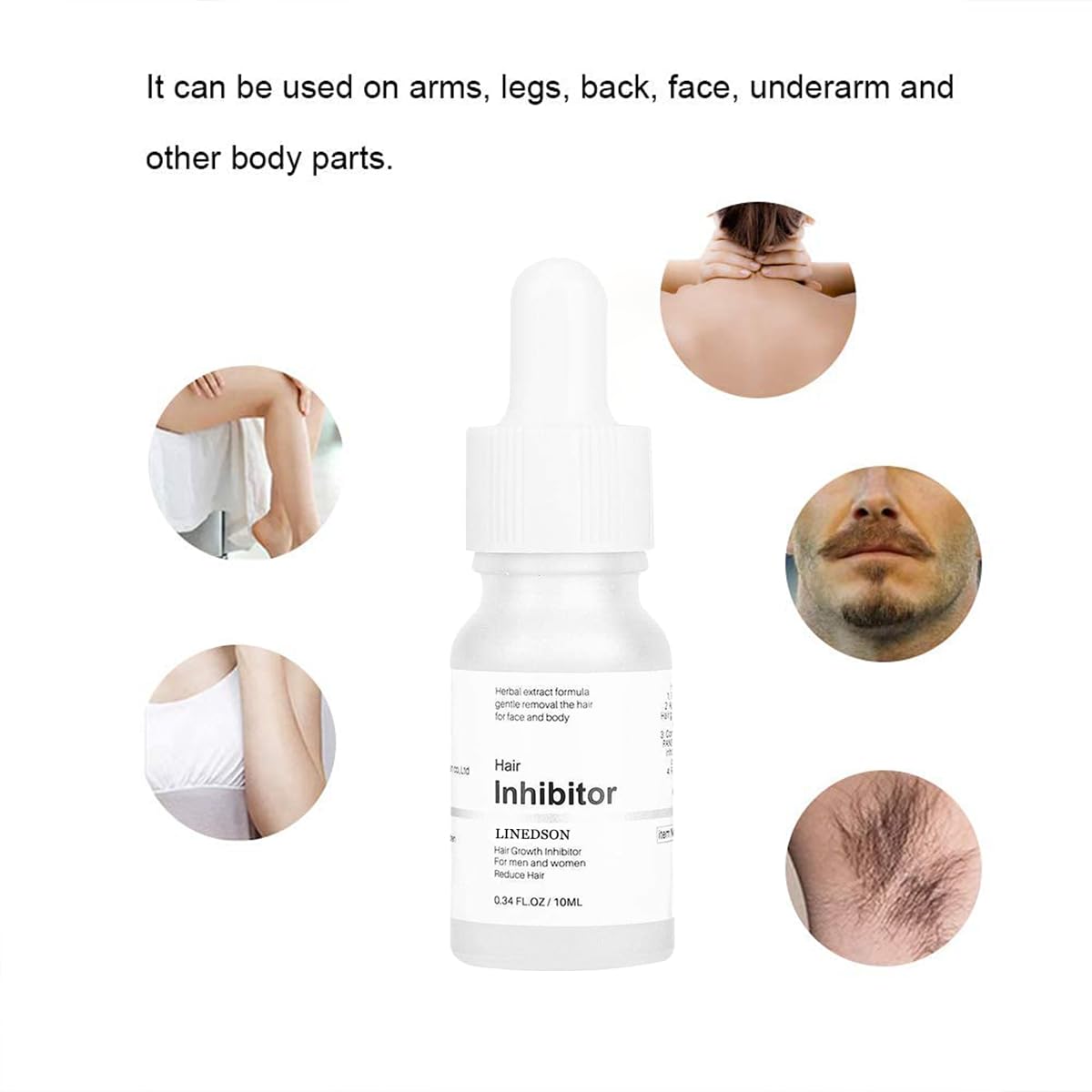 Generic Mild Hair Growth Inhibitor Serum,for Face, Arm, Legs Body Hair, Unscented, 0.34 Fl Oz, Lotion, Natural Plant Extract, Unisex