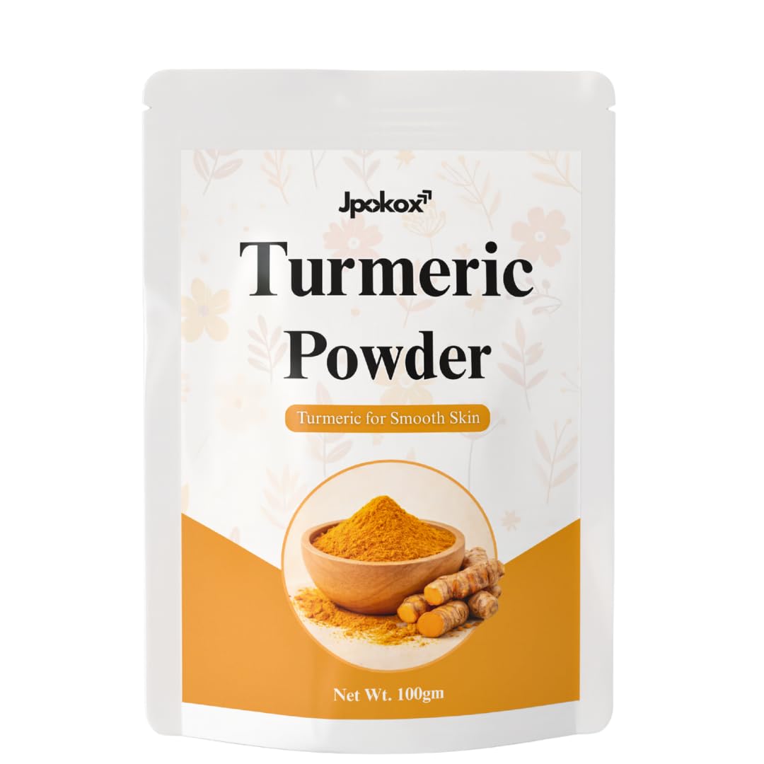Jpokox Turmeric Powder | Turmeric Powder Organic | Turmericc Powder for Skin | turmeric Root | Powder For Men & Women | (Pack 1)