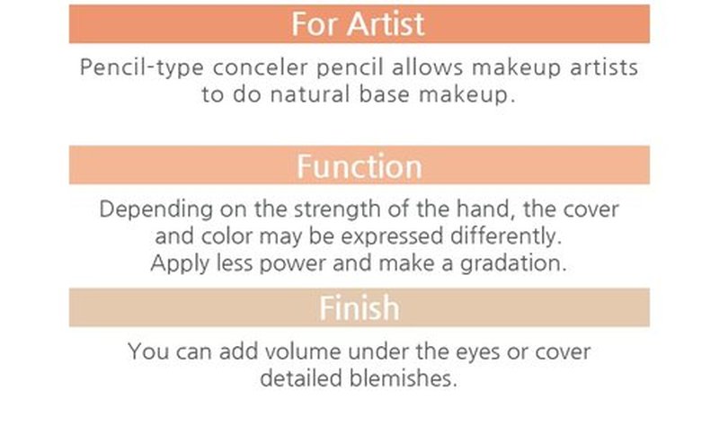 [K-Beauty Makeup] Courcelles Concealer Pencil CC700/CC800, Soft type-Natural Cover, light beige/natural beige (CC700-Light Beige+Sharpener)