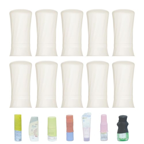 NELSHP Travel Bottle Covers,10 Pack Silicone Travel Size Container Sleeves,Stretching Travel Accessories for Shampoo Lotion Conditioner Wash Body Bottles