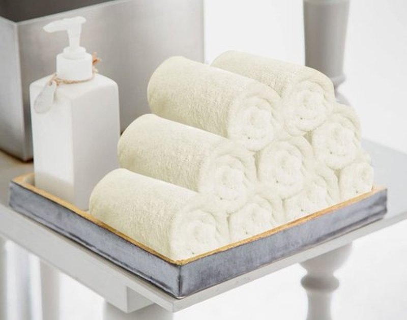 Utopia Towels 24 Pack Cotton Washcloths Set - 100% Ring Spun Cotton, Premium Quality Flannel Face Cloths, Highly Absorbent and Soft Feel Fingertip Towels (Ivory)