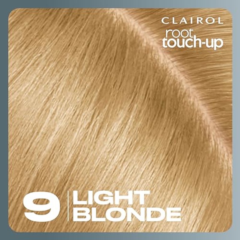 Clairol Root Touch-Up by Nice'n Easy Permanent Hair Dye, 9 Light Blonde Hair Color, Pack of 1