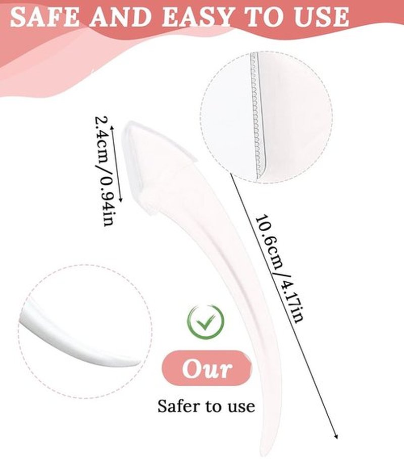Eyebrow Scissors with Comb and Eyebrow Razor Eyebrow Trimmer for Women Men eye Brow Scissors Non-Slip Eyebrow Cutter Eye Brow Shaper Trimming Scissors Makeup Tool (Black+White)