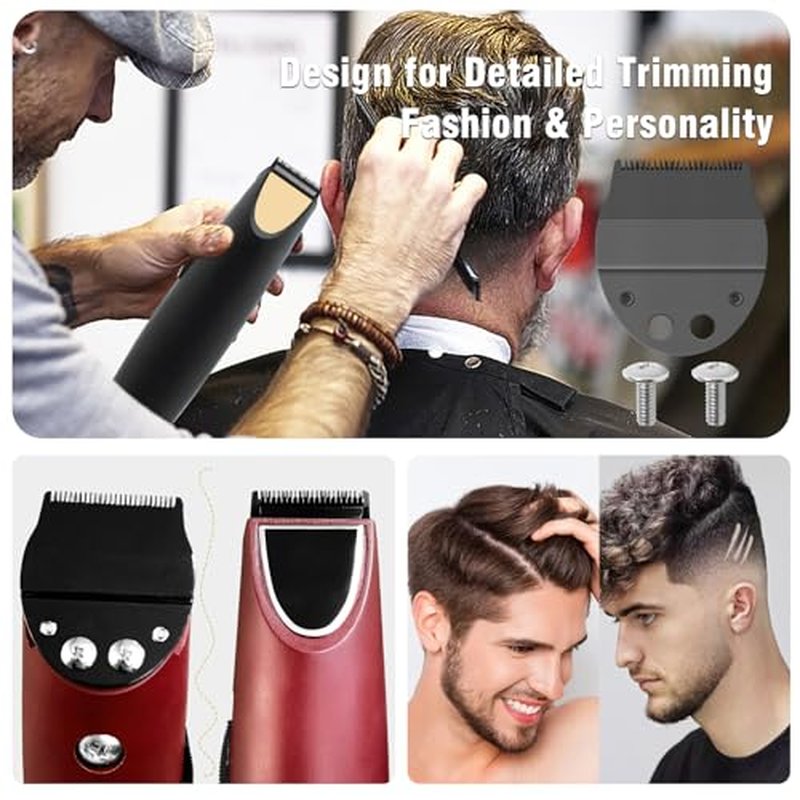 Fine Blade Replacement Trimmer Blade Compatible with Oster Fast Feed 076023 and Salon Pro Clippers 076830 Blades Replacement,BLACK 913-53