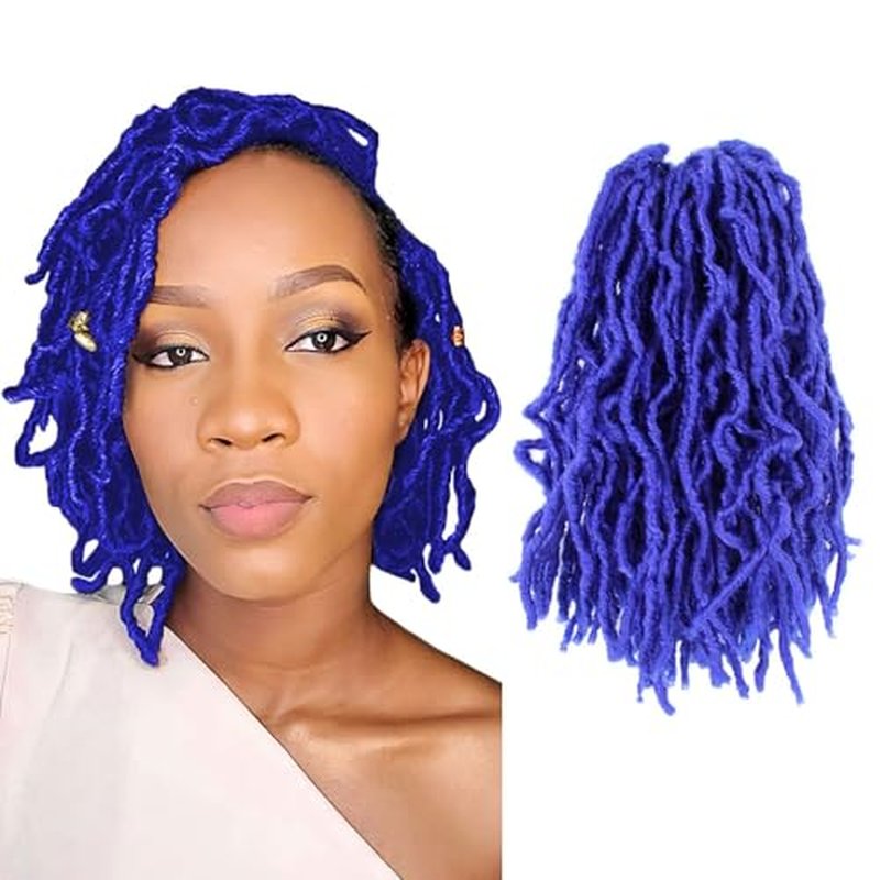 Niseyo Grey Faux Locs Crochet Hair 12 Inch Soft locs, 6 Packs Short Crochet Locs Pre Looped Crotchet Straight Synthetic Hair Extensions (Gray)