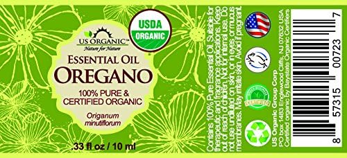Organic 100% Pure Oregano Essential Oil - USDA Certified, Steam Distilled | 10 ml