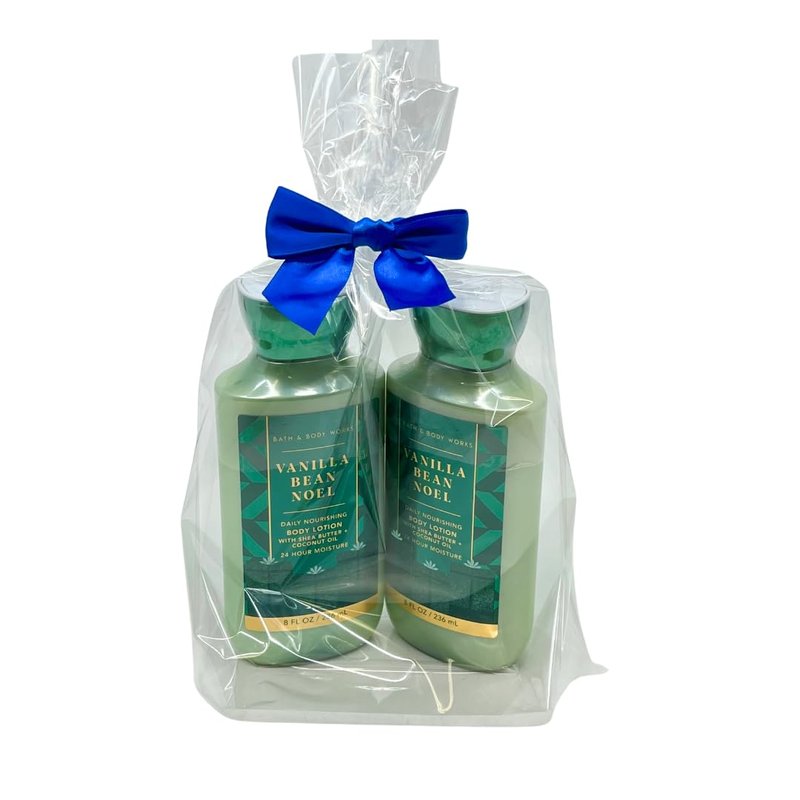 Vanilla Bean Noel Body Lotion Gift Set - Holiday Duo with Blue Bow | 2023 Edition