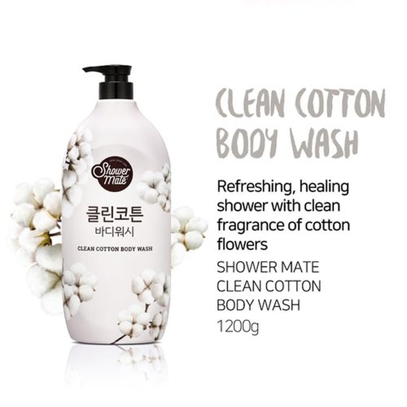 SHOWERMATE Natural Body Wash 42.3 fl oz, 1.2 kg (Clean Cotton)