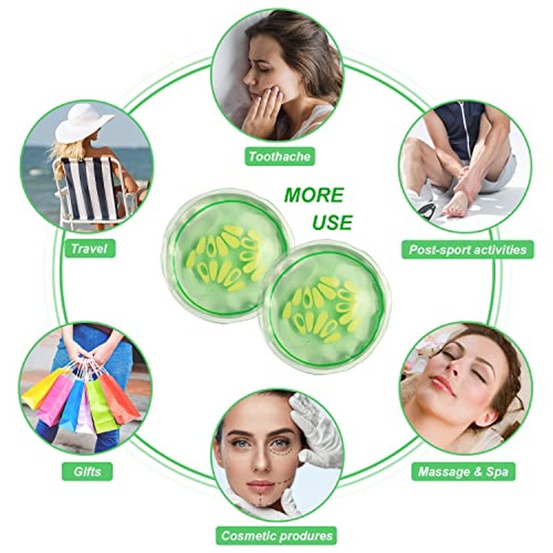 CONBELLA Gel Ice Pack Reusable Cooling Eye Pads and Under Patches,Eye Hot Cold Treatment for Redness,Pain Relief Relax (Oranges)