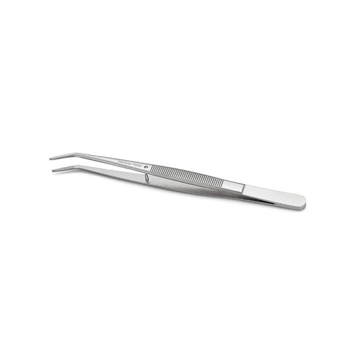 Stainless Steel Tweezers, with Curved Serrated Tip Multipurpose Tweezers Sewing Machine Tweezers Forceps for Craft Repairing (2 Pcs set)
