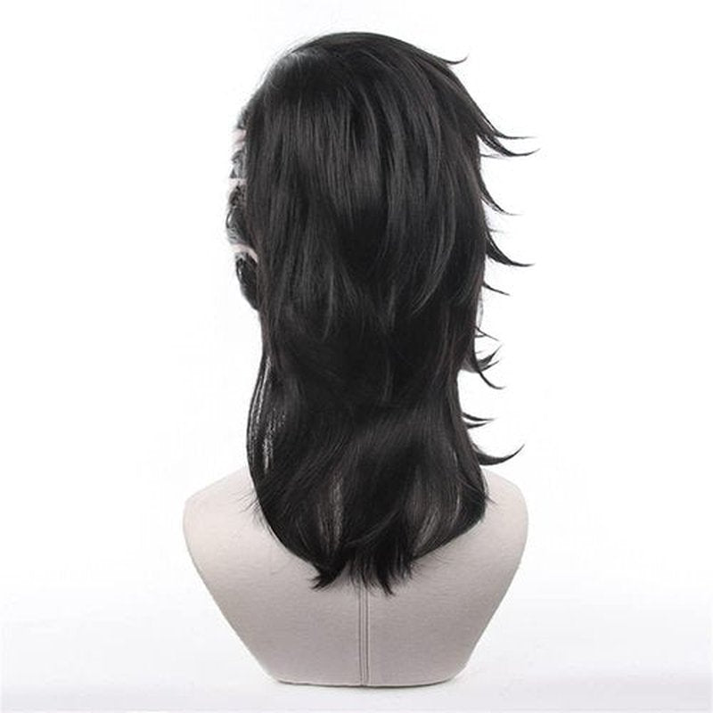 Mystylecos Anime Kokonoi Hajime Cosplay Wig for The Way of Rebirth Short Black Heat Resistant Synthetic Hair