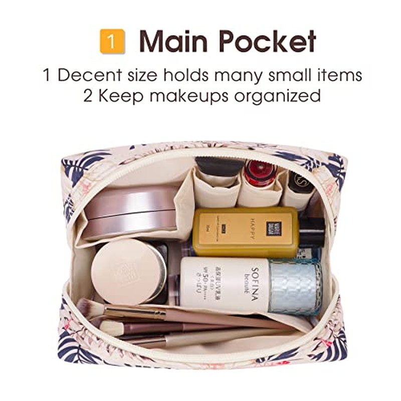 Large Makeup Bag Zipper Pouch Travel Cosmetic Organizer for Women (Large, Elephant)
