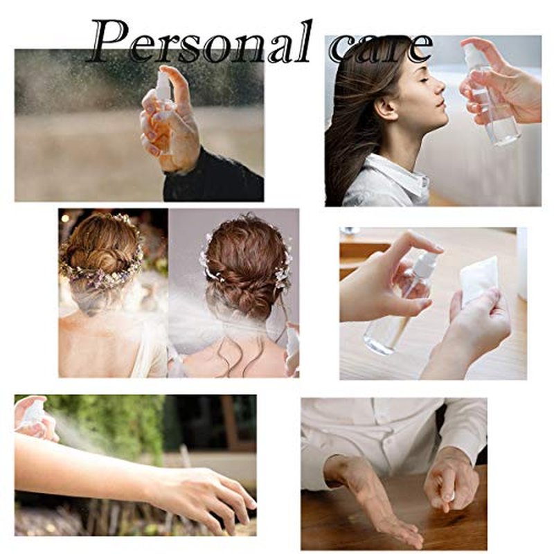 ZEJIA 3 Pack Small Spray Bottle, 2.7oz/80ml Travel Spray Bottle, Empty Fine Mist Spray Bottles, Refillable Mini Spray Bottles with Labels