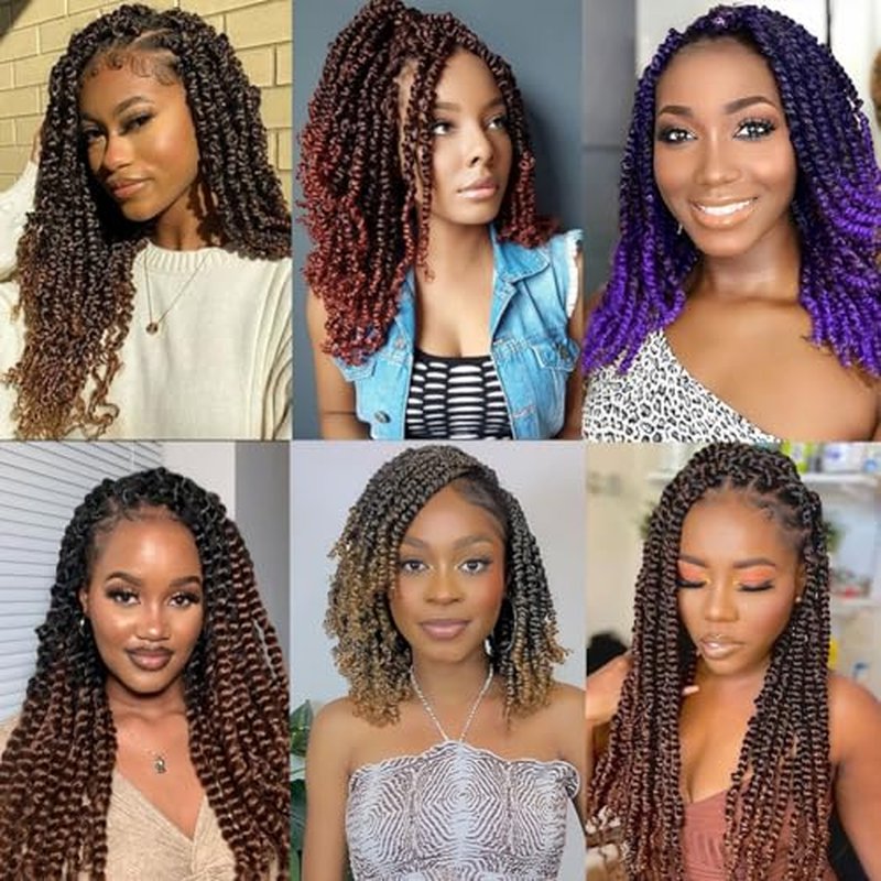 Felek Passion Twist Crochet Hair 10inch 8 Packs Honey Blonde Color Pre Looped Twist Crochet Hair For Black Women Natural Soft Pre Twisted Passion Twist Crochet Hair (#27, 10inch)