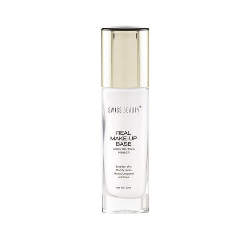 Real Makeup Base Highlighting Primer| Skin-Hydrating Poreless Strobe Cream With Natural Glow Finish For Face Makeup (Pink-Tint, 32ML)